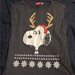 Peanuts Snoopy women  Gray T-Shirt